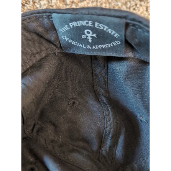 Prince Official Symbol Black Gold Embroidered Baseball Cap Adjustable Strapb - Picture 6 of 6